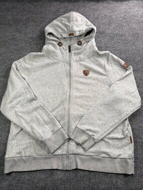 Wanakome Cascade Men's Hoodie Gray Full Zip Up Size XXL Cowl Neck